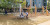 Student playing on the playground outside the Treehouse (Years 4-6 building)