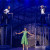 Three students performing on stage during Concordia's 2023 Middle and Senior School musical at the Hopgood Theatre