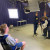 Year 12 Media students teaching Year 7s to use equipment in the Media Studio