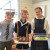 Three Year 4 students with cupcakes baked for Australia's Biggest Morning Tea
