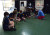 Year 7 students learning the basics of how to juggle