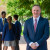 Middle and Senior School Principal Dennis Mulherin standing in the Concordia Quad, with students in the background