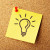 Noticeboard post it note