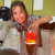 A student holding a lava lamp made at OSHC