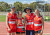 Winning Winchester House Captains holding the Bartel Cup at Sports Day 2022