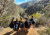 A group of students looking over a valley at the Morialta Conservation Park