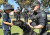 Police dog and officer